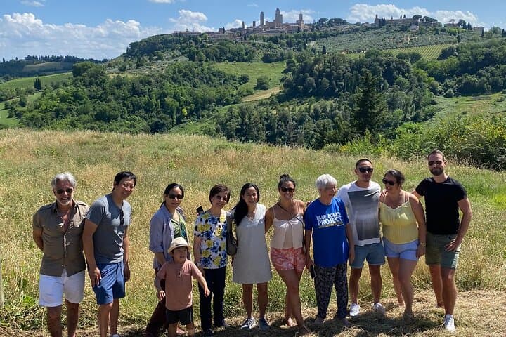 San Gimignano + Lunch&Wine private tour by van from Lucca or Pisa