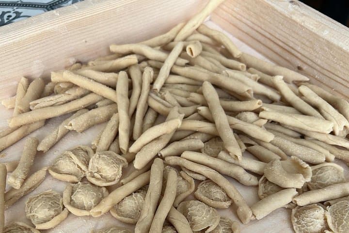 Here are orecchiette and macaroni