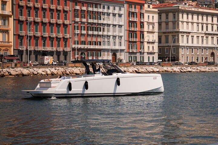 Our luxury boat at sea