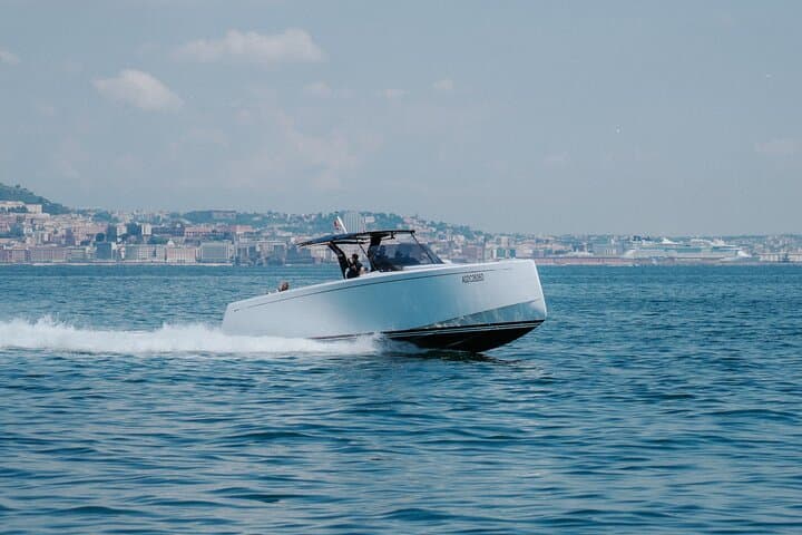 Our luxury boat at sea
