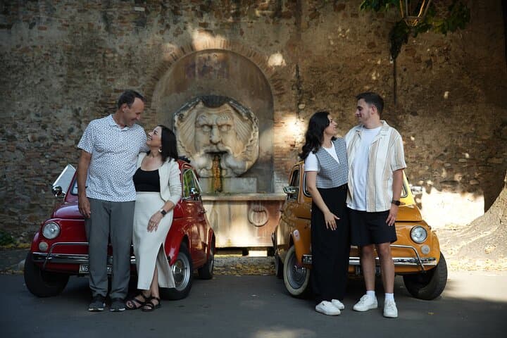 Explore Rome with Fiat 500 Tour and Professional Photos
