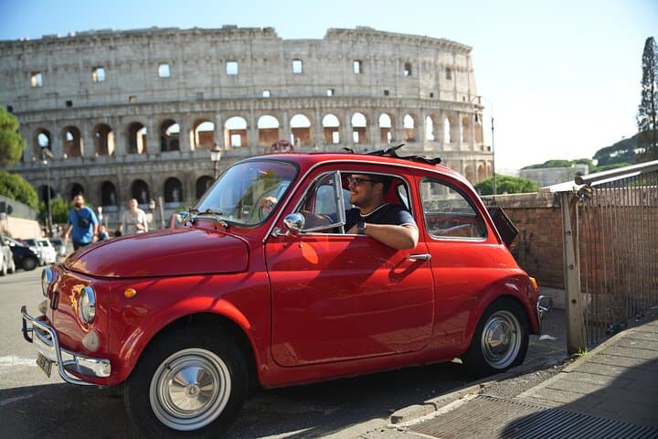 Explore Rome with Fiat 500 Tour and Professional Photos