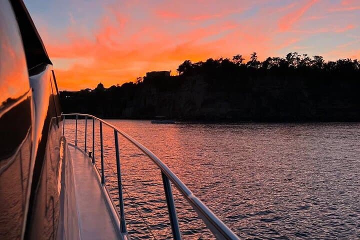 The Golden Hour: Sorrento's Sunset with Caprese cake