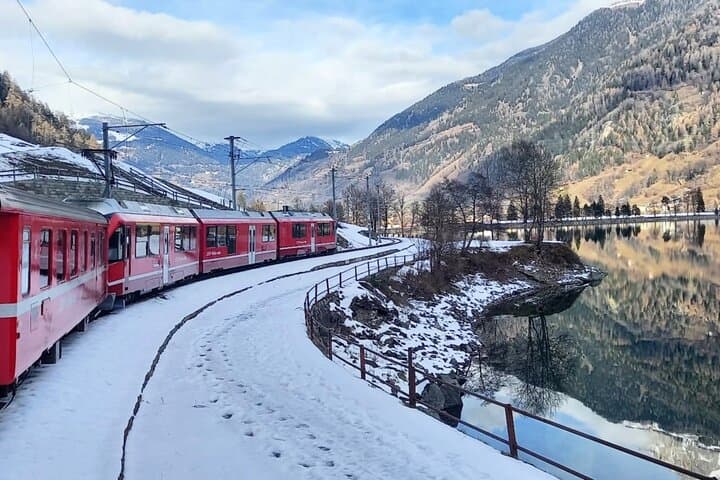 Lake Como, Swiss Alps and Bernina Train From Milan