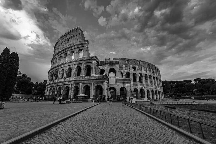 A beautiful view of the Colosseum