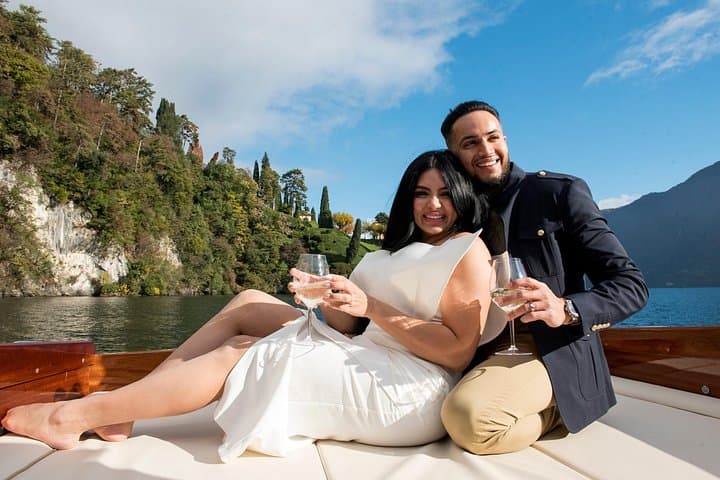 location: Lenno Lake Como.
Occasion: romantic boat tour