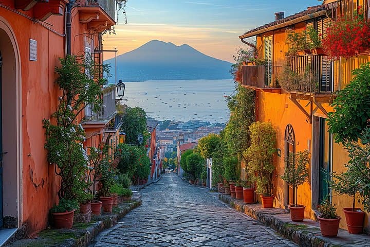 Private transfer: Naples to Positano, 2h in Vesuvius or Pompeii