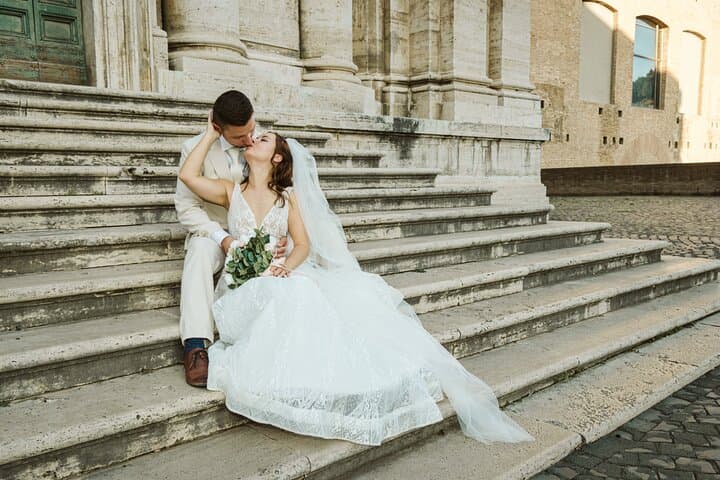 Romance set in stone on Rome’s ancient church steps.