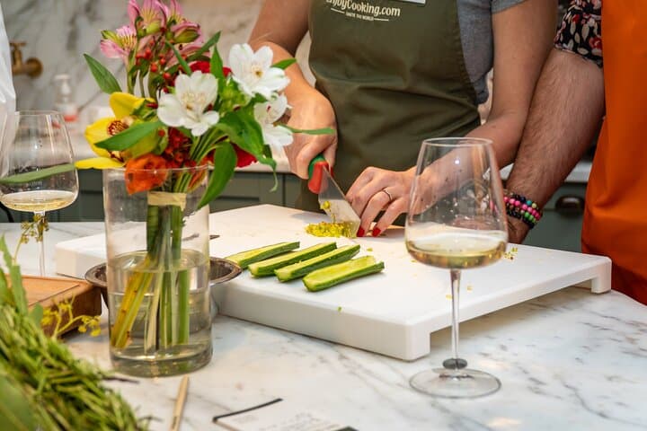 Rome Farmers Market, Pasta & Tiramisu Class with Wine