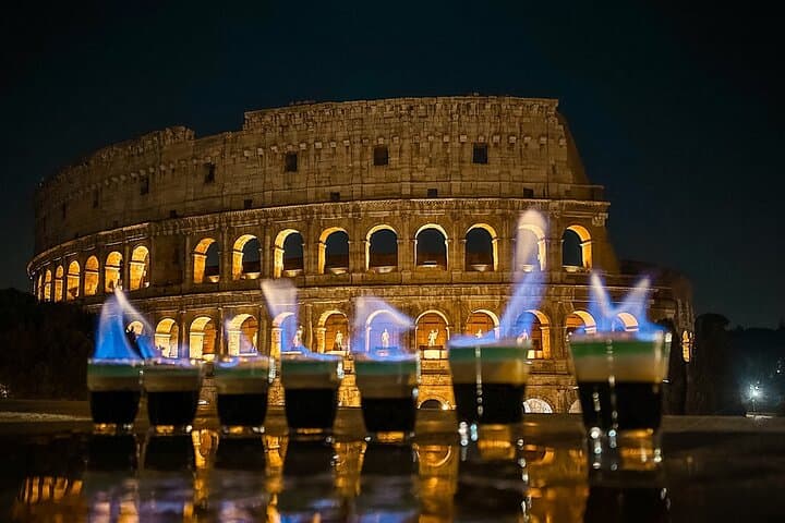 Drunken History Rome: Colosseum Terrace, Dinner & Cocktails