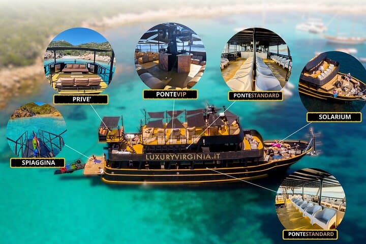 La Maddalena Archipelago Boat Tour VIP Bridge – Full day