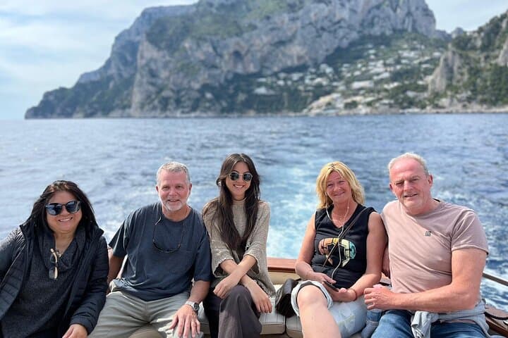 From Positano: Shared Capri and Blue Grotto Boat Tour
