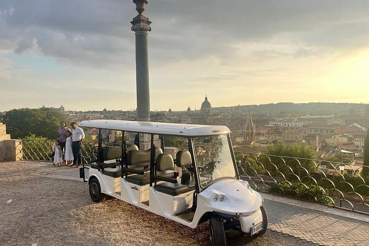Rome Private Golf Cart Tour and Exclusive Food and Wine Tasting