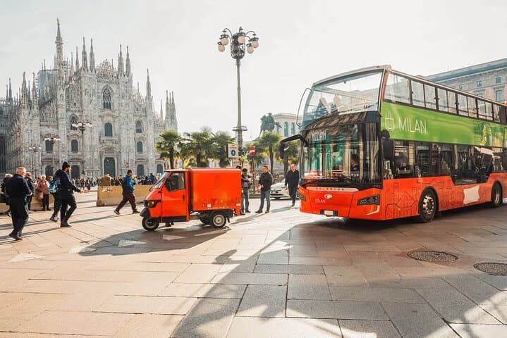 Hop-On Hop-Off Bus Tour in Milan Panoramic Icons Aboard + Ebook