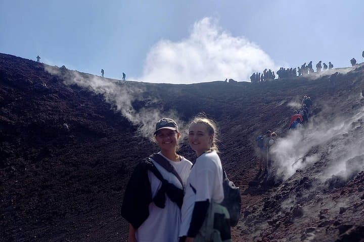 walking inside the craters