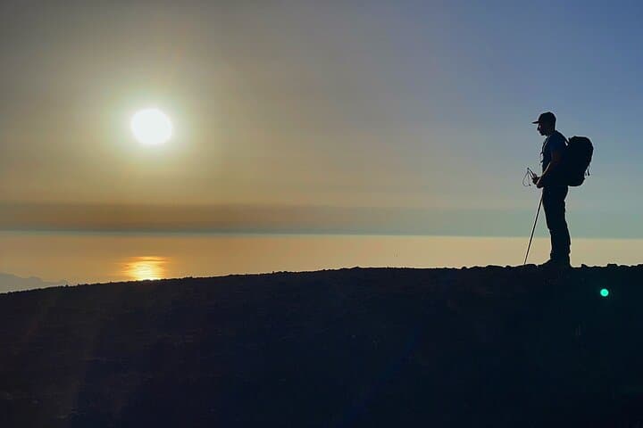 view of Catania at the sunset time