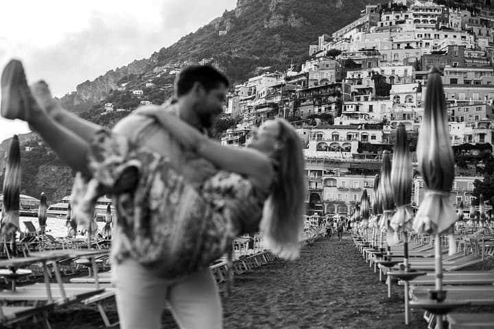 Beautiful couple in positano.