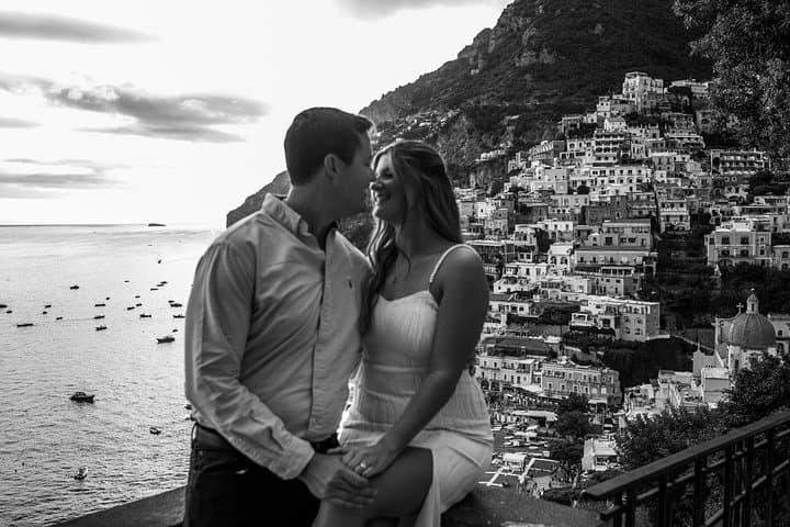 Beautiful couple in positano.