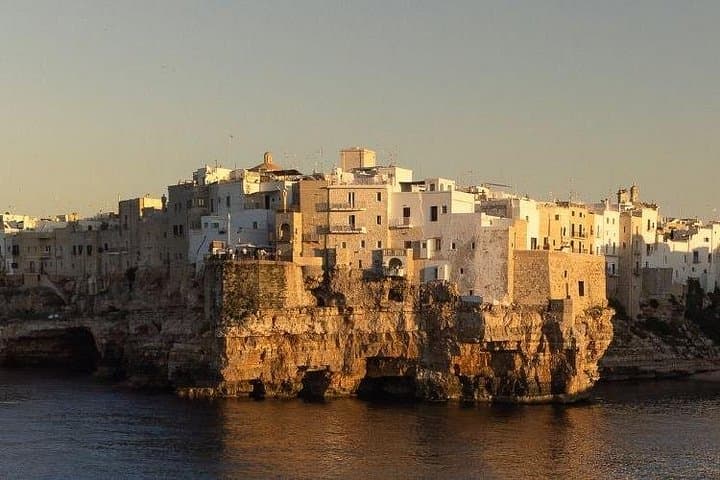 From Bari: Free time and boat tour to the Polignano Caves
