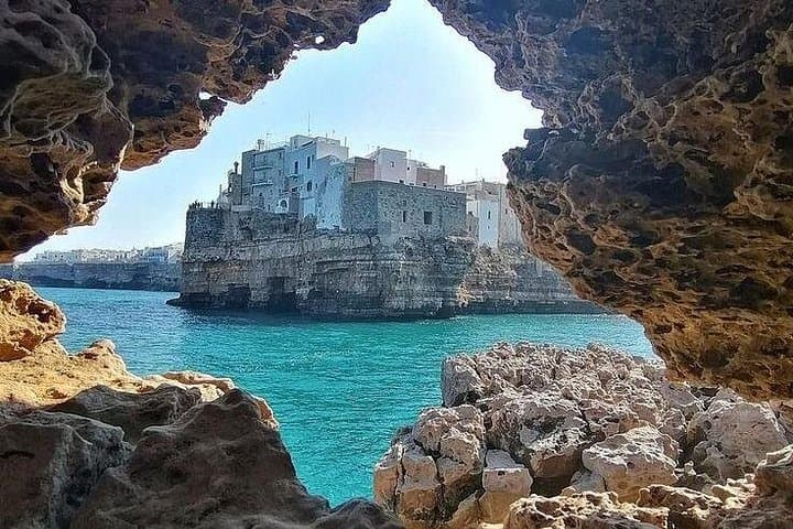 From Bari: Free time and boat tour to the Polignano Caves