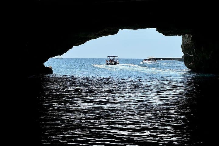 From Bari: Free time and boat tour to the Polignano Caves