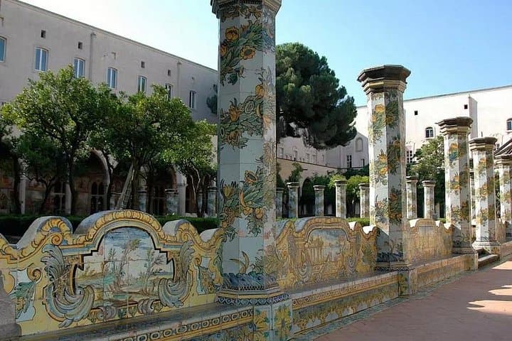 Detail of the columns of the tiled Cloister