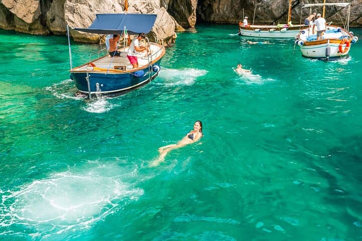 Iconic Capri & Blue Grotto Boat Tour from Sorrento