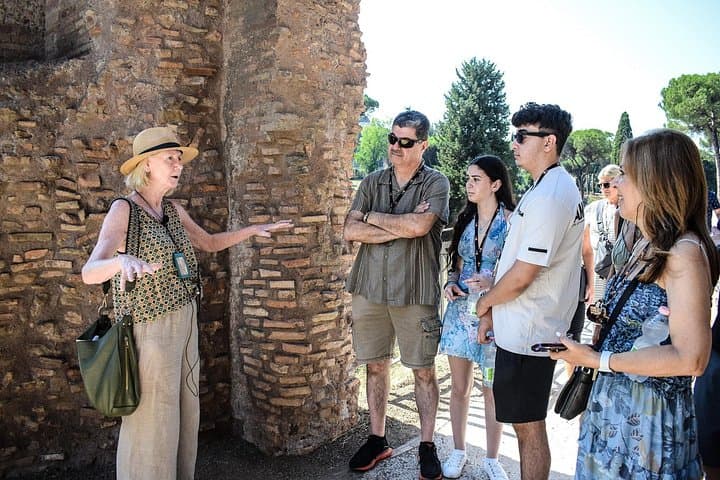 Our guide showing the last remaining marble in the palace