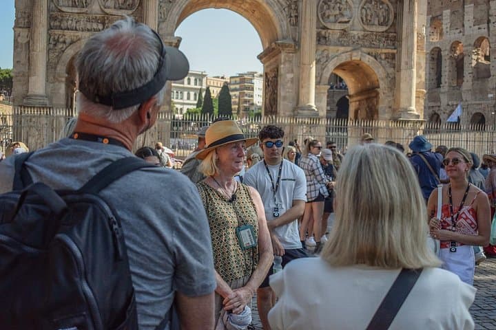In front of the Arch of Constantine
