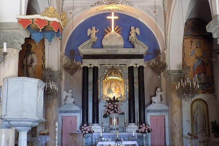 'inside the Sanctuary of Our Lady of Reggio above Vernazza