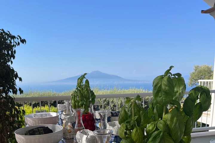 Pizza School with Nino overlooking Vesuvius in Sorrento