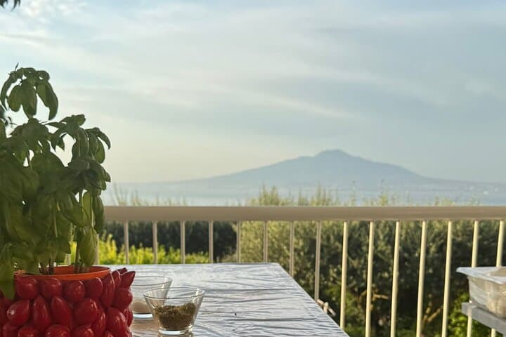 Pizza School with Nino overlooking Vesuvius in Sorrento