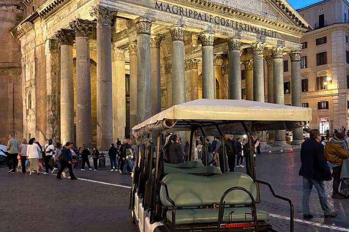 Rome Private Night Golf Cart Tour With Gelato Stop