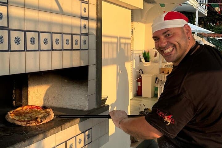 Pizza School with Nino overlooking Vesuvius in Sorrento