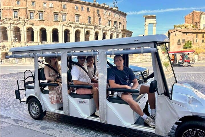 Rome Full Day: Private Golf Cart Tour with Gourmet Tasting