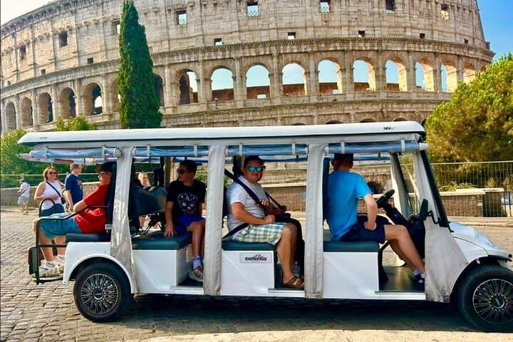Rome Full Day: Private Golf Cart Tour with Gourmet Tasting