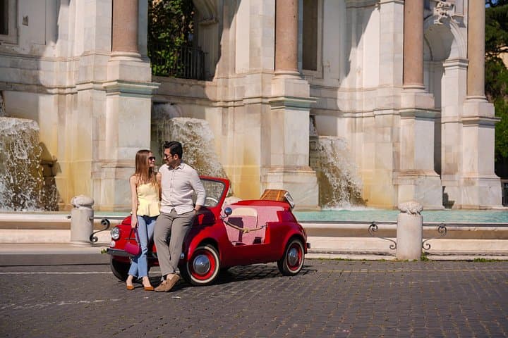 Vintage Fiat 500 Cabriolet Ride & Photo Tour in Rome