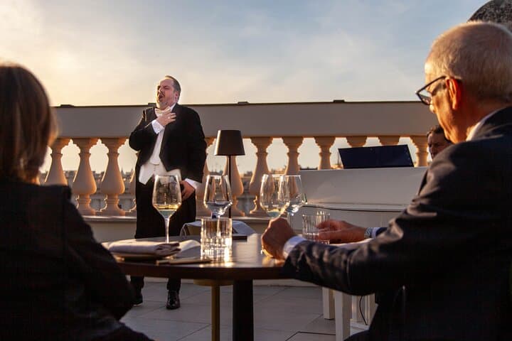 Rome: Rooftop Gourmet Dinner & Opera Performance