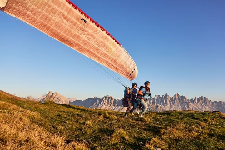 Paragliding adventure Plose/Brixen Dolomites for nature lovers