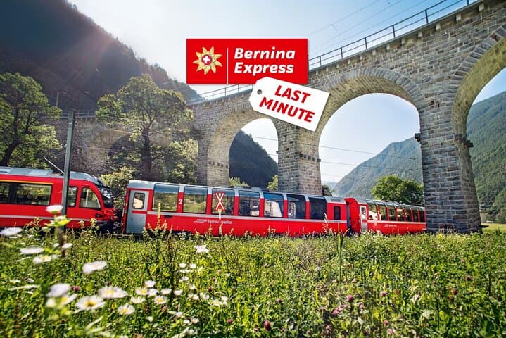 From Milan: Bernina Red Train and Tour of St. Moritz