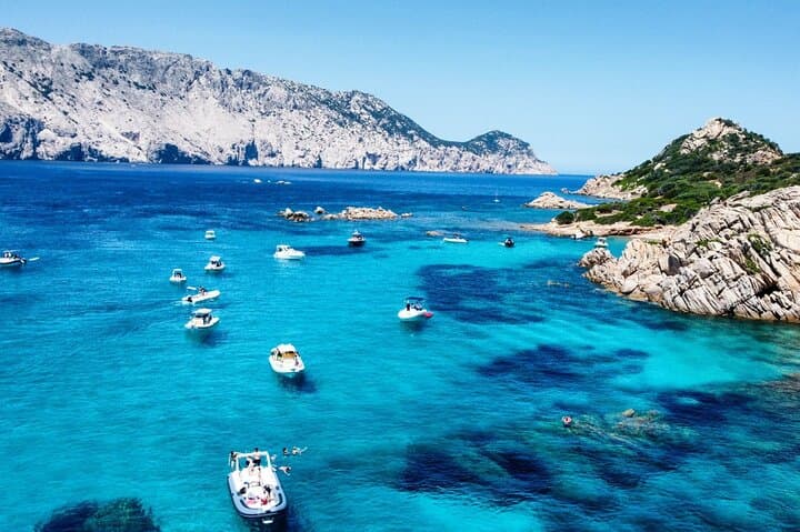 From Olbia: dinghy tour with snorkeling at Tavolara