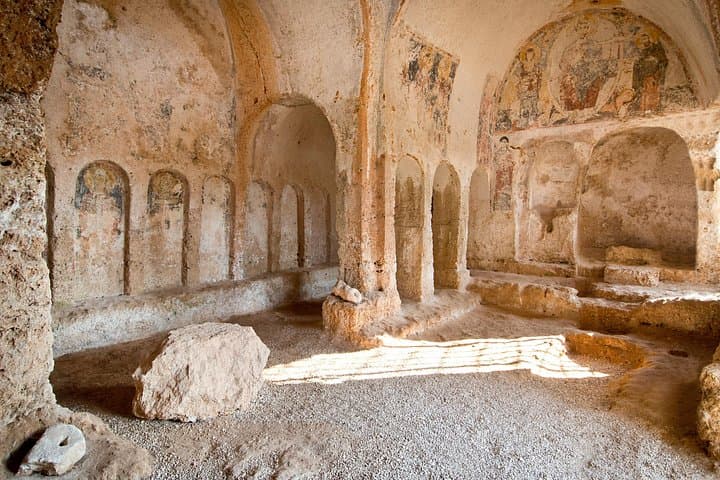 Interior rock church
