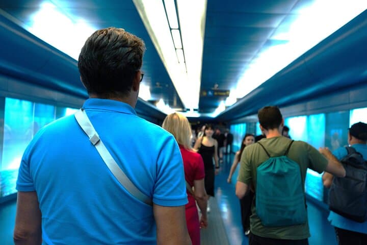 Strolling through Toledo station.