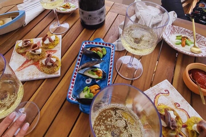 Romantic dinner on board with a private chef under the stars.