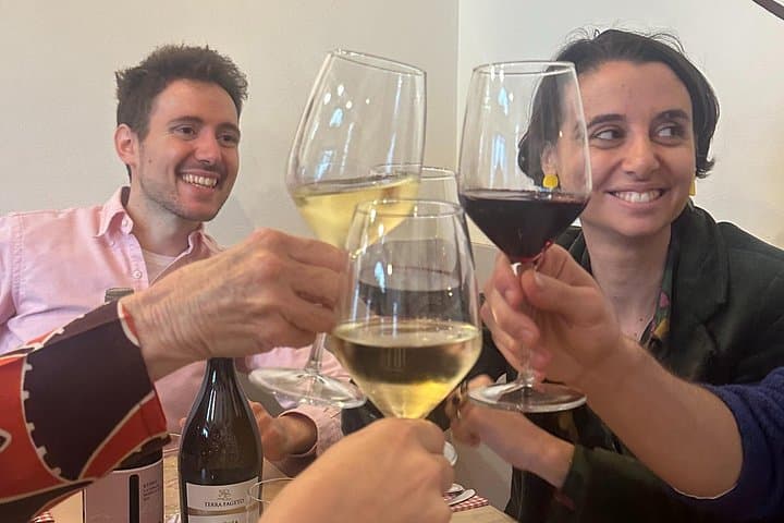 cheers with amazing wine