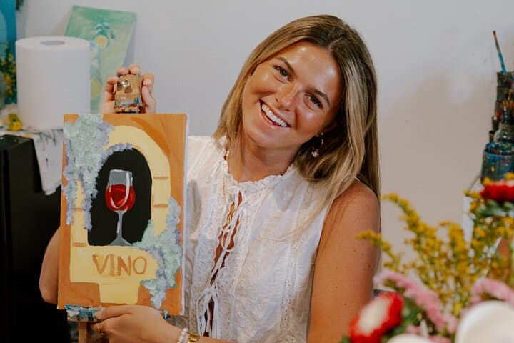 Paint and Wine Experience with Ponte Vecchio View