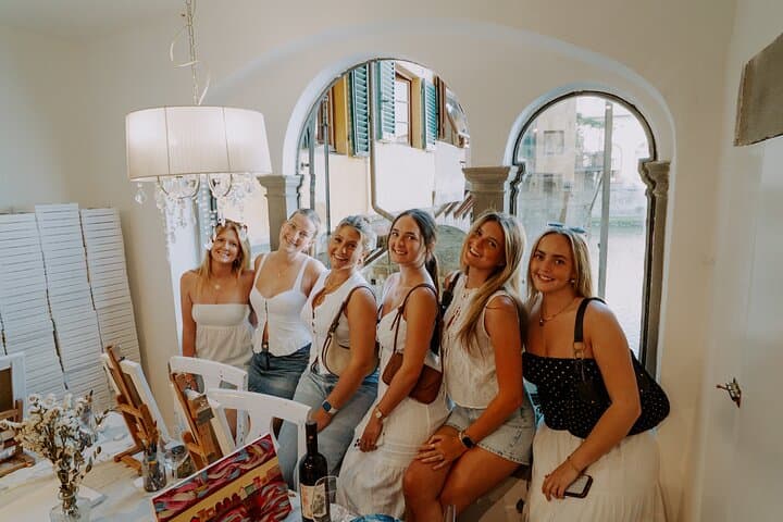Paint and Wine Experience with Ponte Vecchio View