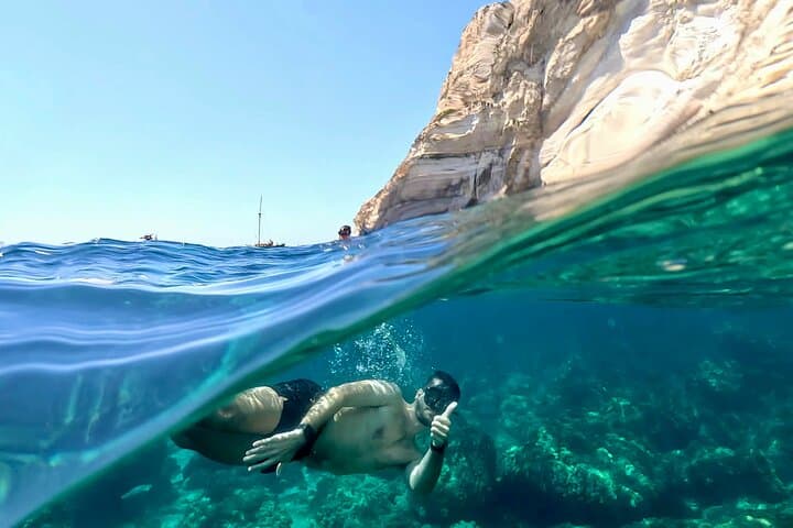 Snorkeling in transparent waters, and video/photo service included.