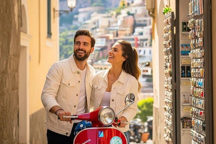 Private audio-guided Amalfi Coast Vespa Tour with driver
