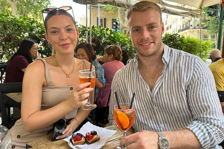 Sip a fresh Aperitivo Spritz with fruits pastry in Trastevere